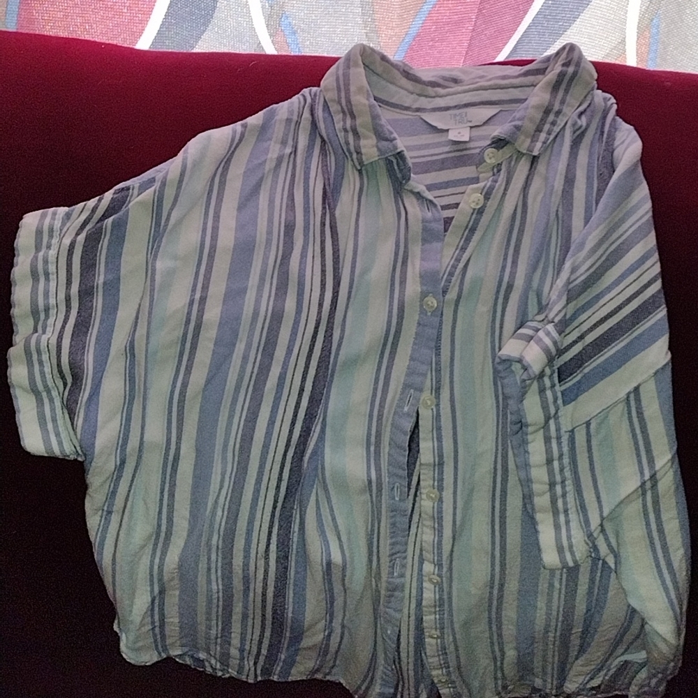 Striped Button-Up Shirt